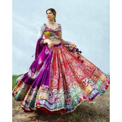 Navratri ghaghra choli in maslin cotton fabric